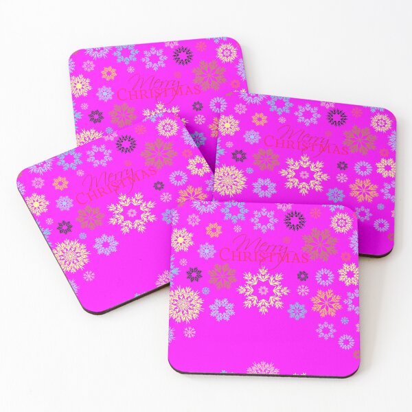 Item preview, Merry Christmas Magenta Multicolored Snowflakes Idea  designed and sold by Ross-Sergey.