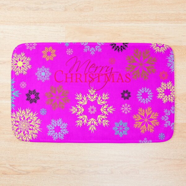 Item preview, Merry Christmas Magenta Multicolored Snowflakes Idea  designed and sold by Ross-Sergey.