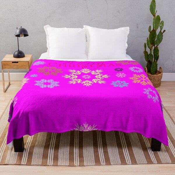 Item preview, Merry Christmas Magenta Multicolored Snowflakes Idea designed and sold by Ross-Sergey.