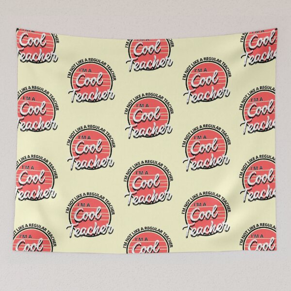 Item preview, I'm Not Like a Regular Teacher I'm a Cool Teacher Retro - by Boo-da-chay designed and sold by Boo-da-chay.