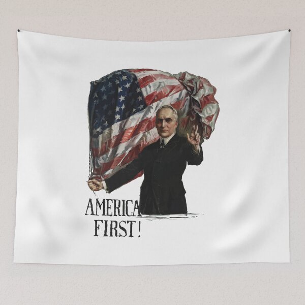 Item preview, The Harding ('America First' political poster of President Warren G. Harding) designed and sold by franklinprintco.