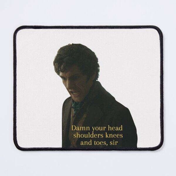 Item preview, "Damn your head shoulders knees and toes, sir…” (yellow text) designed and sold by readallthebooks.