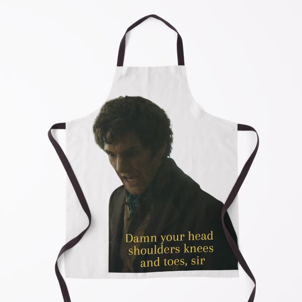 Item preview, "Damn your head shoulders knees and toes, sir…” (yellow text) designed and sold by readallthebooks.