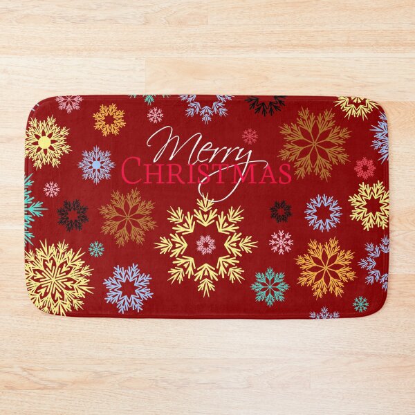Item preview, Merry Christmas Dark Red Multicolored Snowflakes Idea  designed and sold by Ross-Sergey.