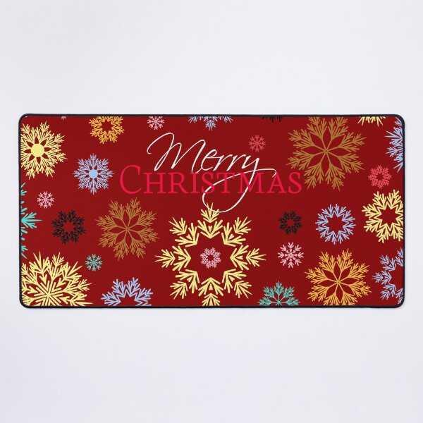 Item preview, Merry Christmas Dark Red Multicolored Snowflakes Idea designed and sold by Ross-Sergey.