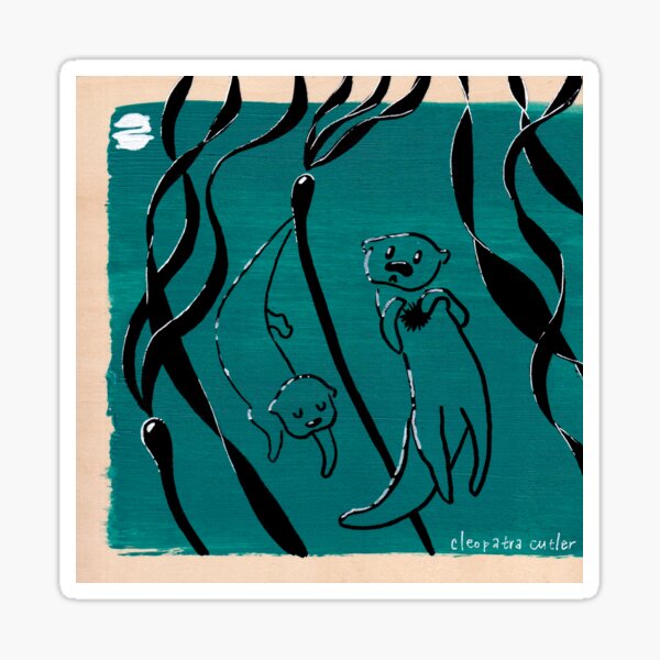 Sea Otter & Bull Kelp Sticker