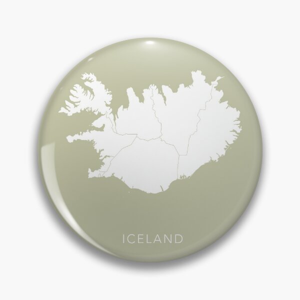 Item preview, Green and White Map of Iceland designed and sold by By-Danni-Marie.