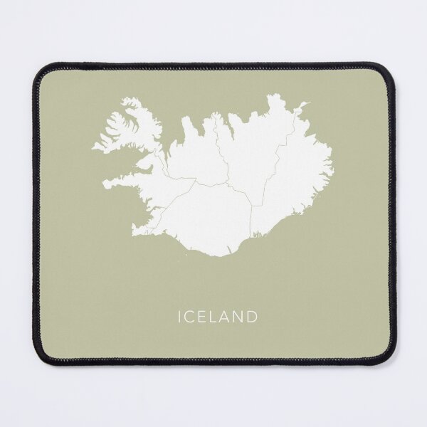 Item preview, Green and White Map of Iceland designed and sold by By-Danni-Marie.