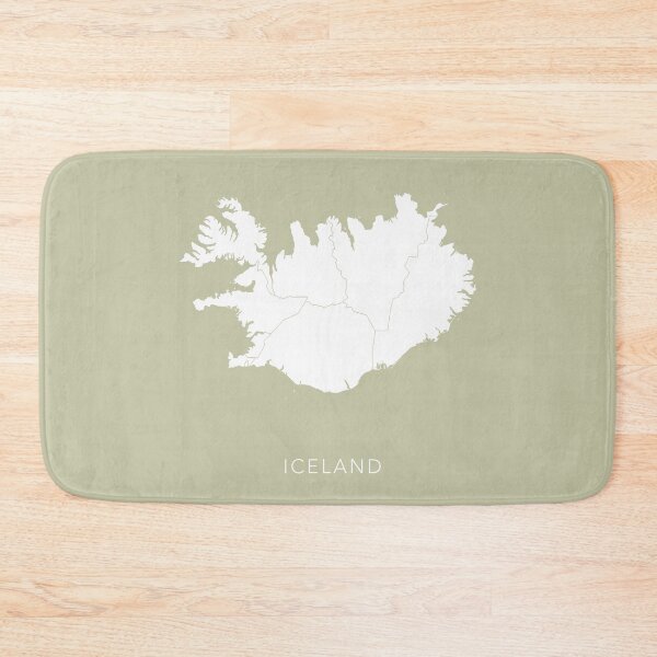 Item preview, Green and White Map of Iceland designed and sold by By-Danni-Marie.