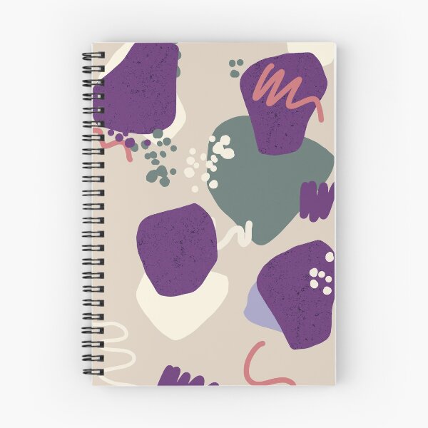Artikelvorschau, Abstrakte Formen und Linien in Violet, Salbei-Grün und Elfenbein-Weiss entworfen und verkauft von Nadezda Kravcenko.