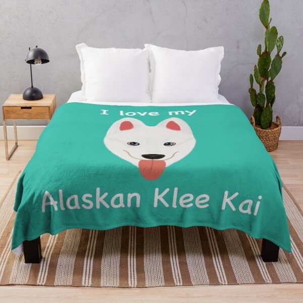 Item preview, I Love My Alaskan Klee Kai (white with blue eyes) designed and sold by Tiki-Kreations.