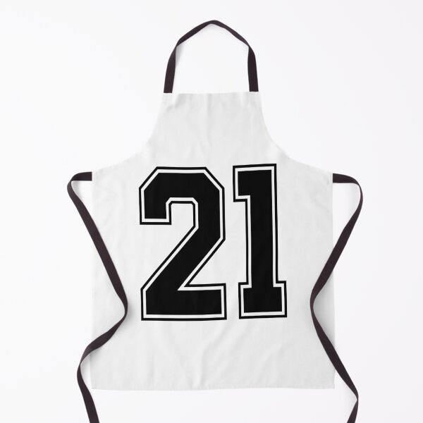 Item preview, 21 American Football Classic Vintage Sport Jersey Number in black number on white background for american football, baseball or basketball designed and sold by Marcin Adrian.