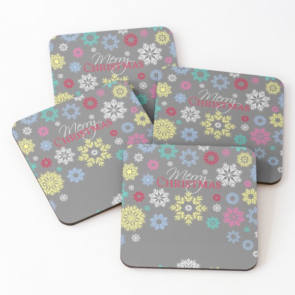 Item preview, Merry Christmas Gray Multicolored Snowflakes Idea  designed and sold by Ross-Sergey.