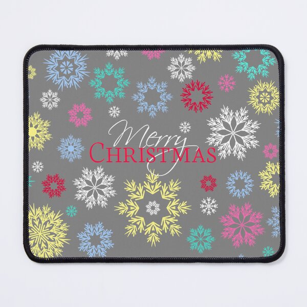 Item preview, Merry Christmas Gray Multicolored Snowflakes Idea designed and sold by Ross-Sergey.