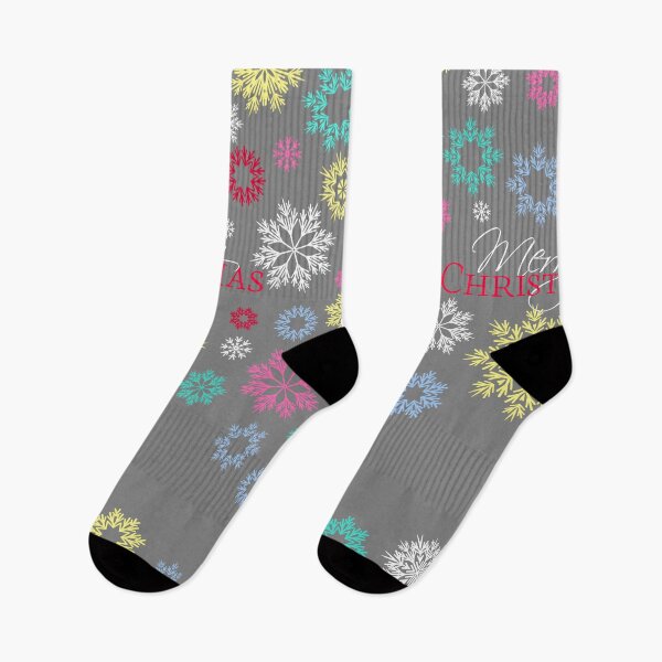 Item preview, Merry Christmas Gray Multicolored Snowflakes Idea  designed and sold by Ross-Sergey.