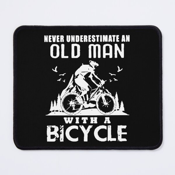 Item preview, Old man with a bicycle Essential Gifts ,Gift Mom,Gift dad,Gift friend Funny Art Design Happy Apparel Essential Inspiration Joy Mood designed and sold by DesignByHeartUK.