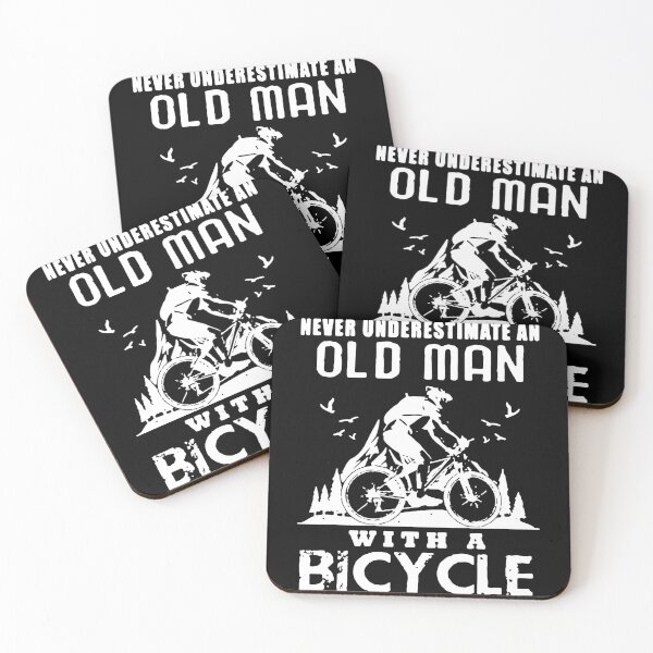 Item preview, Old man with a bicycle Essential Gifts ,Gift Mom,Gift dad,Gift friend Funny Art Design Happy Apparel Essential Inspiration Joy Mood designed and sold by DesignByHeartUK.
