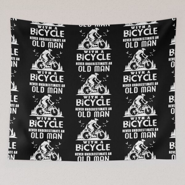 Item preview, Old man with a bicycle Essential Gifts ,Gift Mom,Gift dad,Gift friend Funny Art Design Happy Apparel Essential Inspiration Joy Mood designed and sold by DesignByHeartUK.