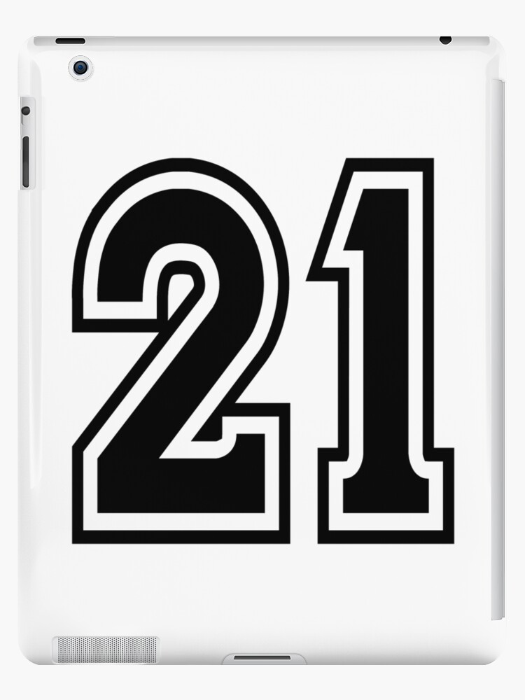 21 American Football Classic Vintage Sport Jersey Number in black number on  white background for american football, baseball or basketball | Sticker