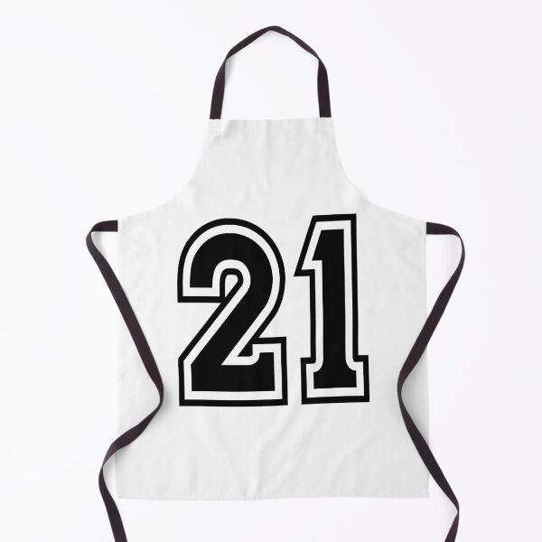 Item preview, 21 American Football Classic Vintage Sport Jersey Number in black number on white background for american football, baseball or basketball designed and sold by Marcin Adrian.