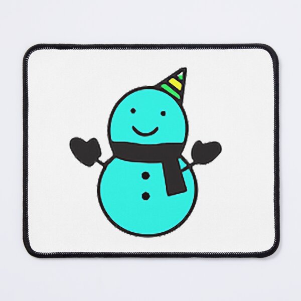 Item preview, Snowman doodle, blue snowman, christmas, winter, frosty, blizzard designed and sold by Nostrathomas66.