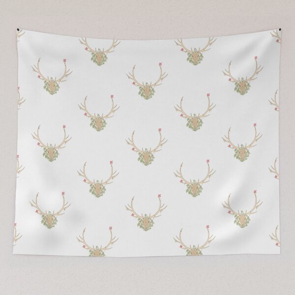 Item preview, Pastel Deer Skull with Butterflies designed and sold by Ravenwood135.