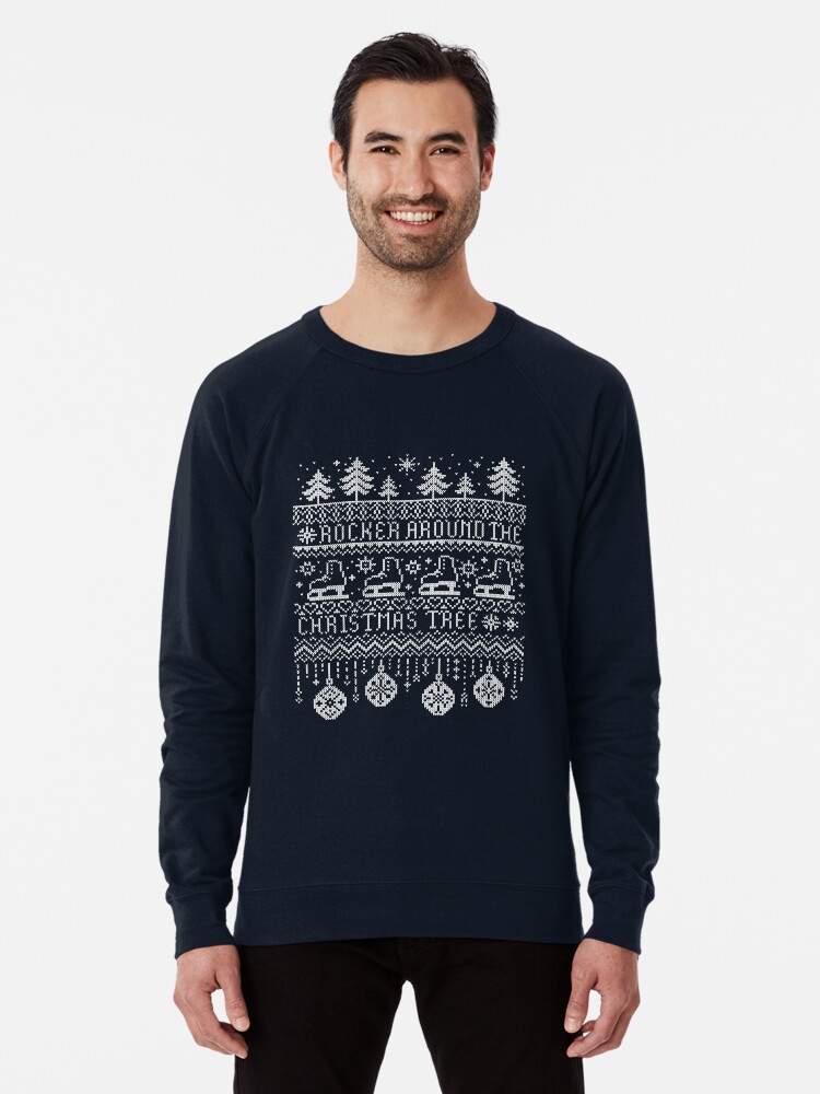 Thumbnail 1 of 5, Lightweight Sweatshirt, Figure Skating Ugly Christmas Sweater designed and sold by AnythingGOE.