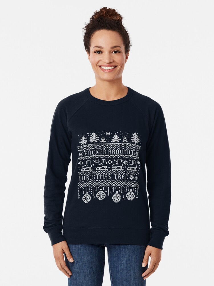 Thumbnail 2 of 5, Lightweight Sweatshirt, Figure Skating Ugly Christmas Sweater designed and sold by AnythingGOE.