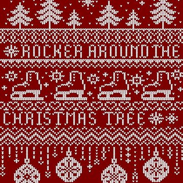 Artwork thumbnail, Figure Skating Ugly Christmas Sweater by AnythingGOE