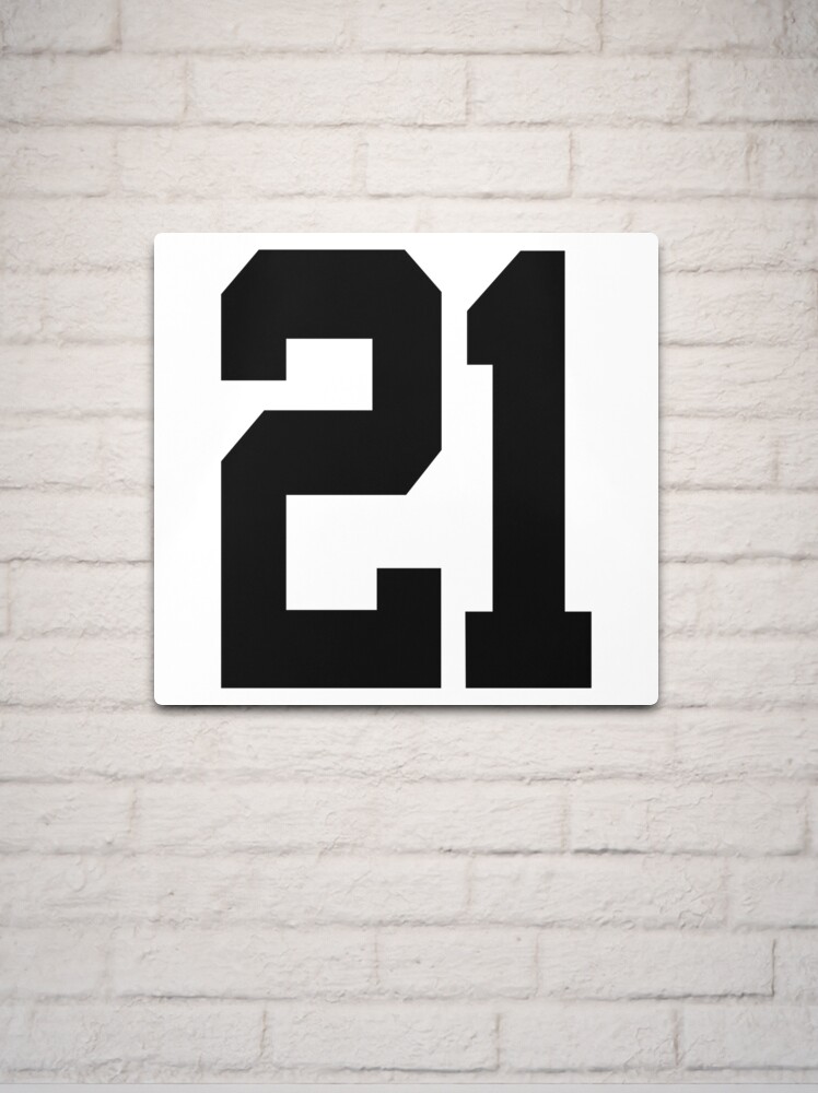 21 Classic Vintage Sport Jersey Number in Black Number on White