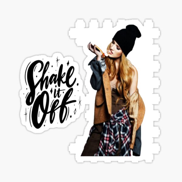 Shake It Off Sticker, Taylor Swift Sticker, Glitter Sticker