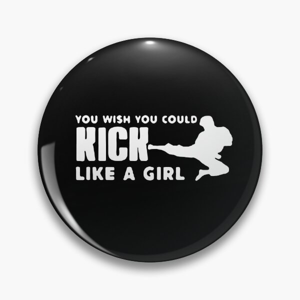 Item preview, Girl Kick You wish you could kick like a girl mma fight boxing Gift Premium Apparel Funny Holiday Xmas designed and sold by DesignByHeartUK.