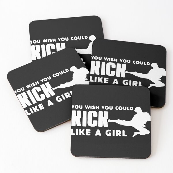 Item preview, Girl Kick You wish you could kick like a girl mma fight boxing Gift Premium Apparel Funny Holiday Xmas designed and sold by DesignByHeartUK.