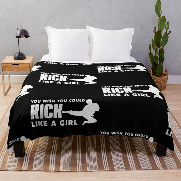 Item preview, Girl Kick You wish you could kick like a girl mma fight boxing Gift Premium Apparel Funny Holiday Xmas designed and sold by DesignByHeartUK.