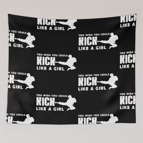 Item preview, Girl Kick You wish you could kick like a girl mma fight boxing Gift Premium Apparel Funny Holiday Xmas designed and sold by DesignByHeartUK.