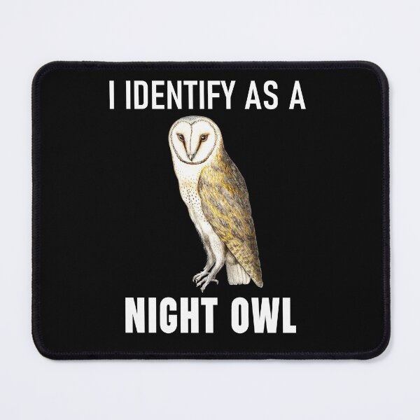 Item preview, Funny Anti-Morning Person I Identify As A Night Owl designed and sold by StudioTina.