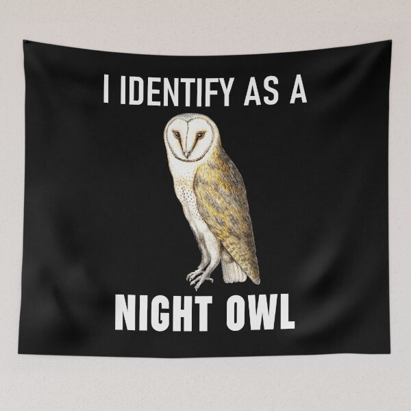 Item preview, Funny Anti-Morning Person I Identify As A Night Owl designed and sold by StudioTina.