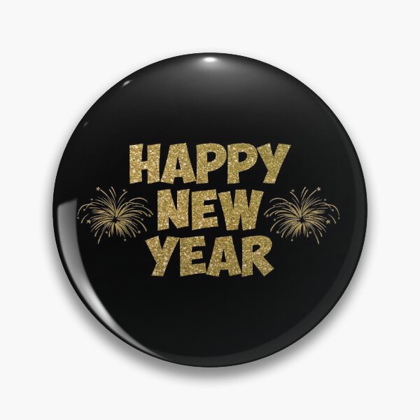 Item preview, gold happy new year fireworks designed and sold by Gossip Rag.