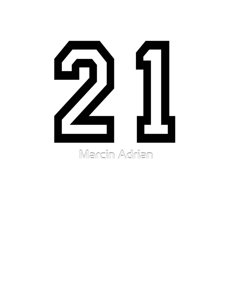 21 American Football Classic Vintage Sport Jersey Number in black