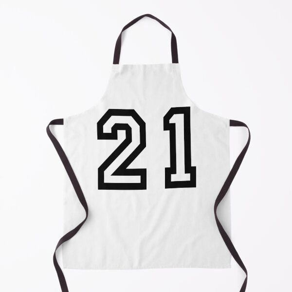 Item preview, 21 American Football Classic Vintage Sport Jersey Number in black number on white background for american football, baseball or basketball designed and sold by Marcin Adrian.