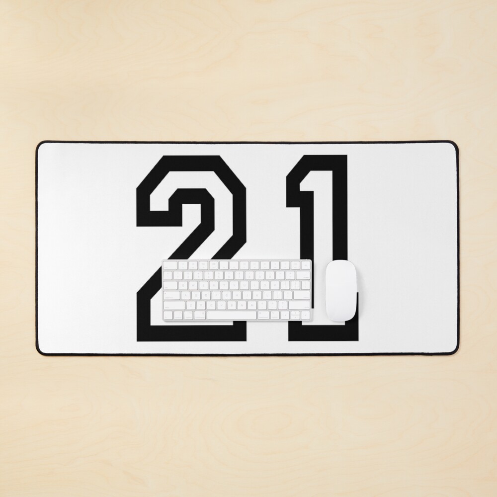 21 American Football Classic Vintage Sport Jersey Number in black number on  white background for american football, baseball or basketball Poster by  Marcin Adrian