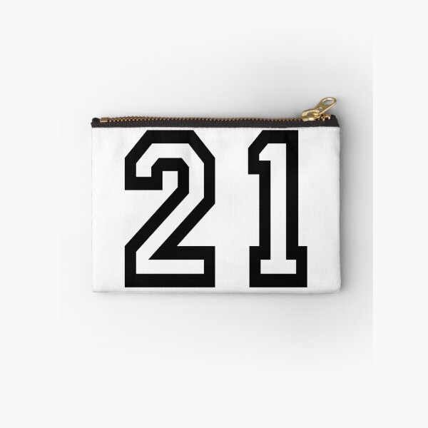 Item preview, 21 American Football Classic Vintage Sport Jersey Number in black number on white background for american football, baseball or basketball designed and sold by Marcin Adrian.