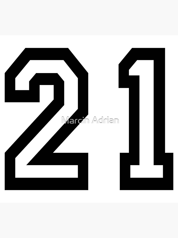21 American Football Classic Vintage Sport Jersey Number for american  football, baseball or basketball 21 jersey number, 21 Jersey Number, 21  jersey