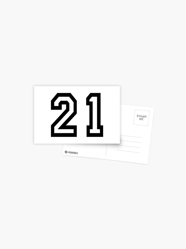 21 American Football Classic Vintage Sport Jersey Number in black number on  white background for american football, baseball or basketball Poster by  Marcin Adrian