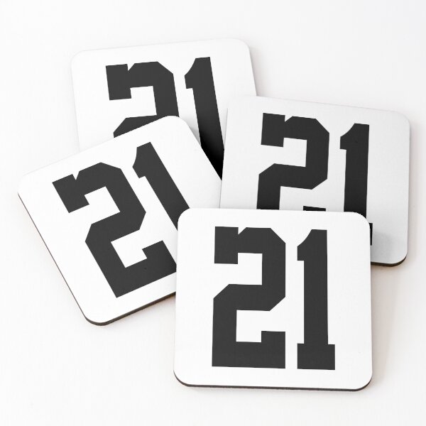 Item preview, 21 American Football Classic Vintage Sport Jersey Number in black number on white background for american football, baseball or basketball designed and sold by Marcin Adrian.