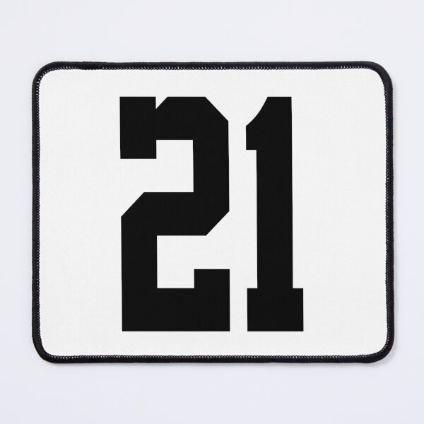 21,Classic Vintage Sport Jersey Number, Uniform numbers in black as fat  fonts, number. For American football, baseball or basketball and ice  Hockey. Stock Illustration