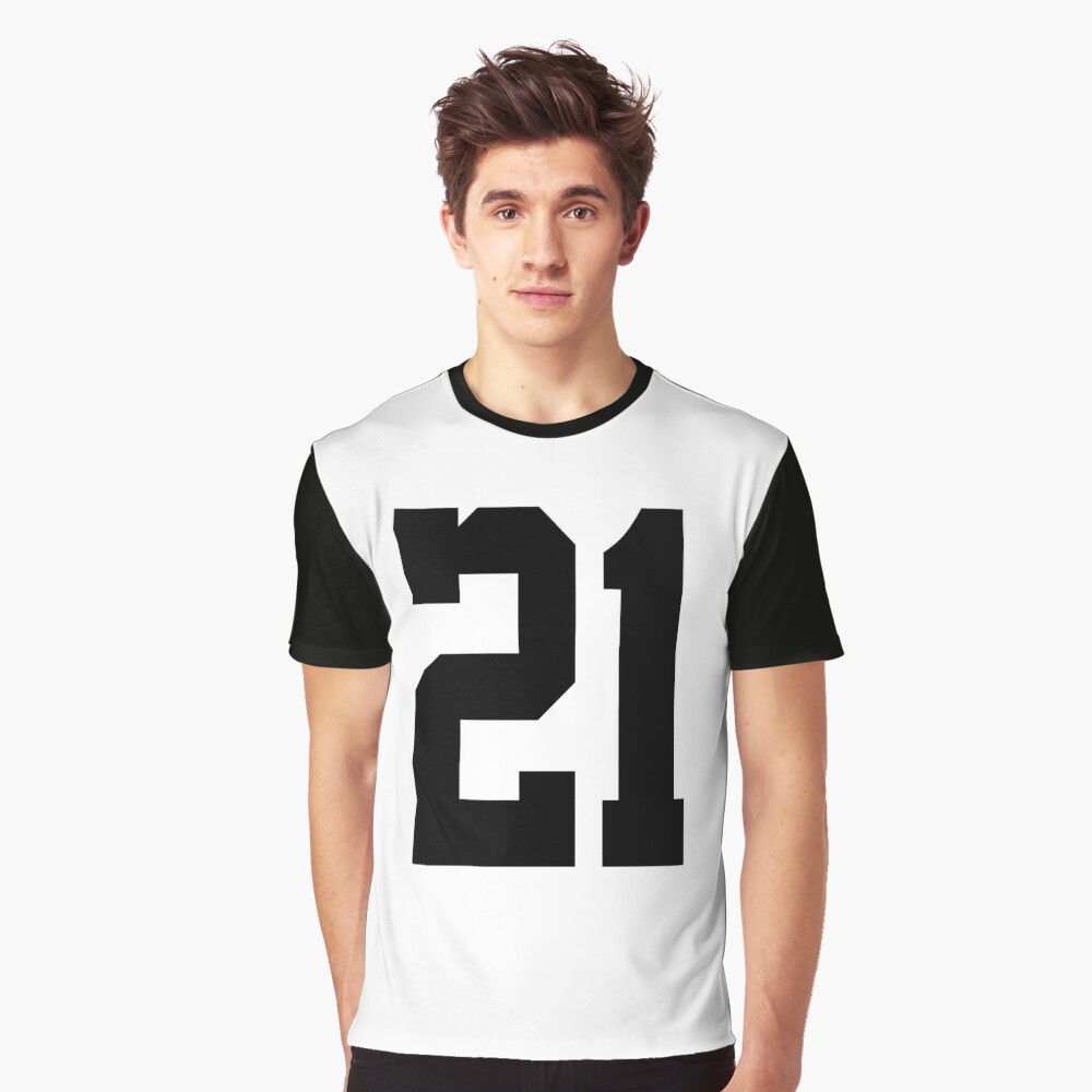 21,Classic Vintage Sport Jersey Number, Uniform numbers in black as fat  fonts, number. For American football, baseball or basketball and ice  Hockey. Stock Illustration