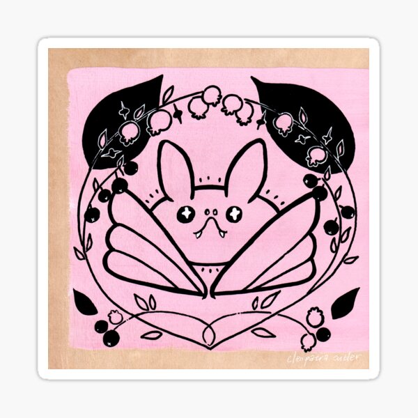 Item preview, Little Brown Bat & Salal designed and sold by Cleopatra Cutler.
