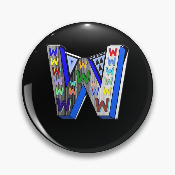Item preview, Letter W With Stripes Shapes Little Letter Ws designed and sold by artfulnotebook.