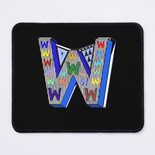 Item preview, Letter W With Stripes Shapes Little Letter Ws designed and sold by artfulnotebook.
